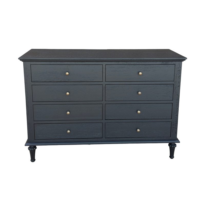 Emmerson 8 Drawers Dresser Black Oak