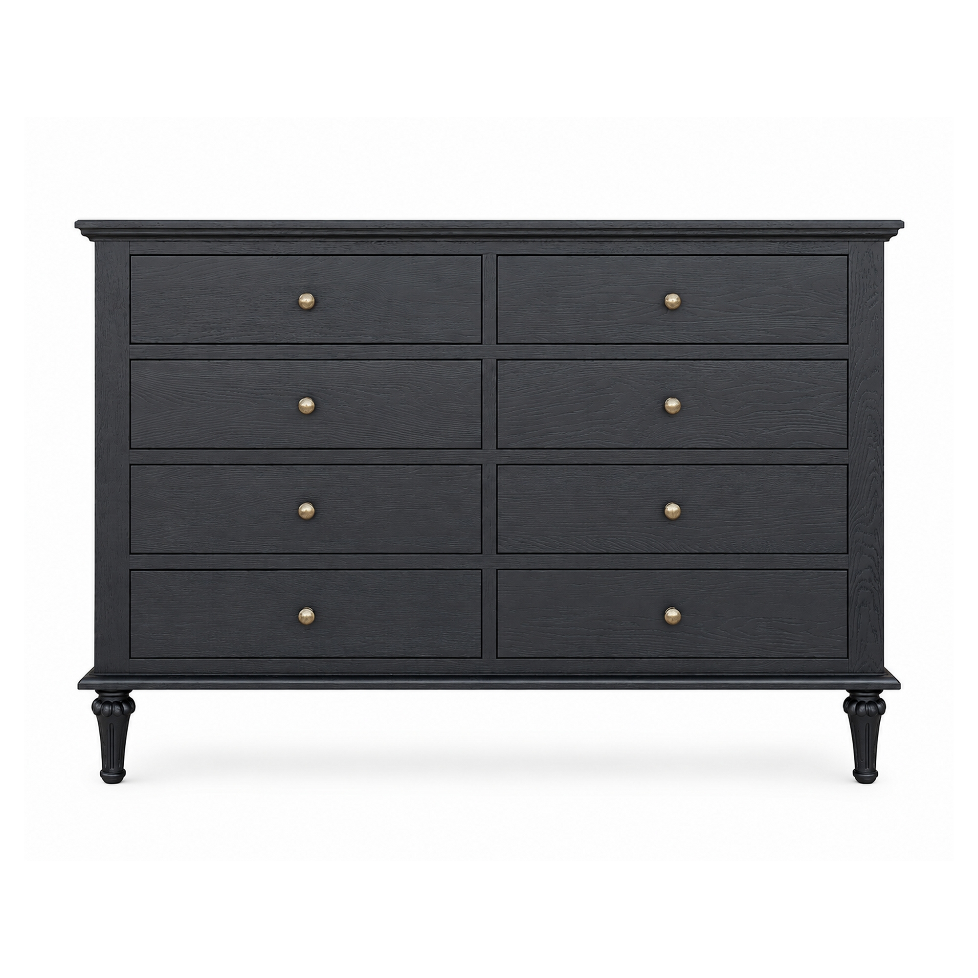 Emmerson 8 Drawers Dresser Black Oak