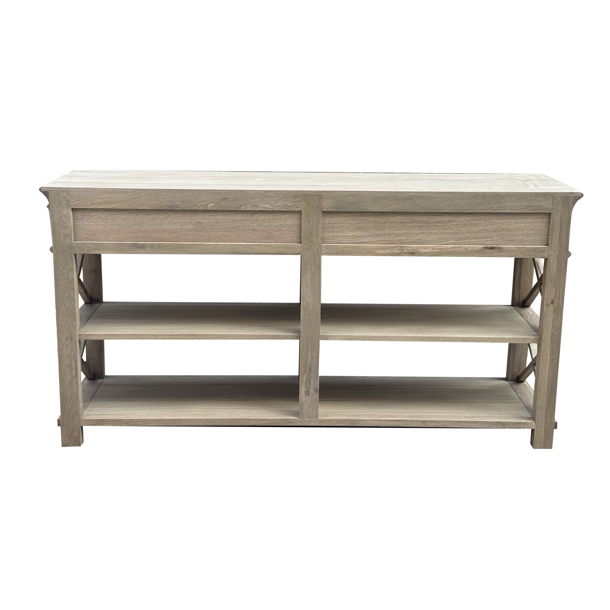 Heston Weathered Oak Console Table 160cm - Image 3
